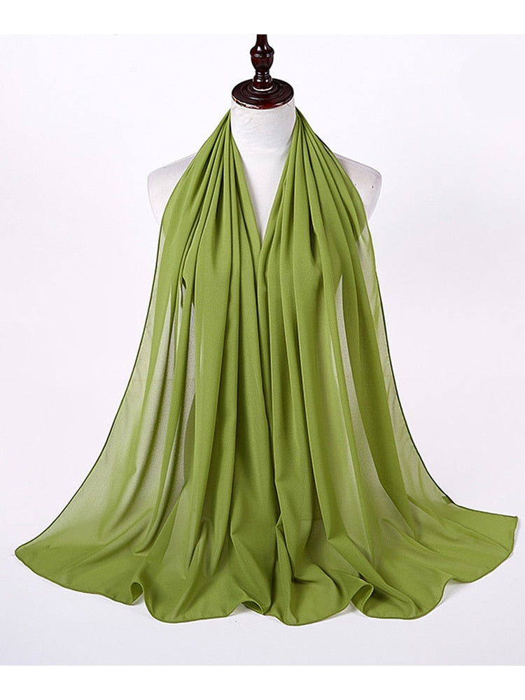Elegant chiffon hijab, ideelt for formelle anledninger