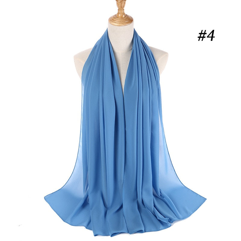 Moderne hijab pannebånd for kvinner, laget av myk chiffon