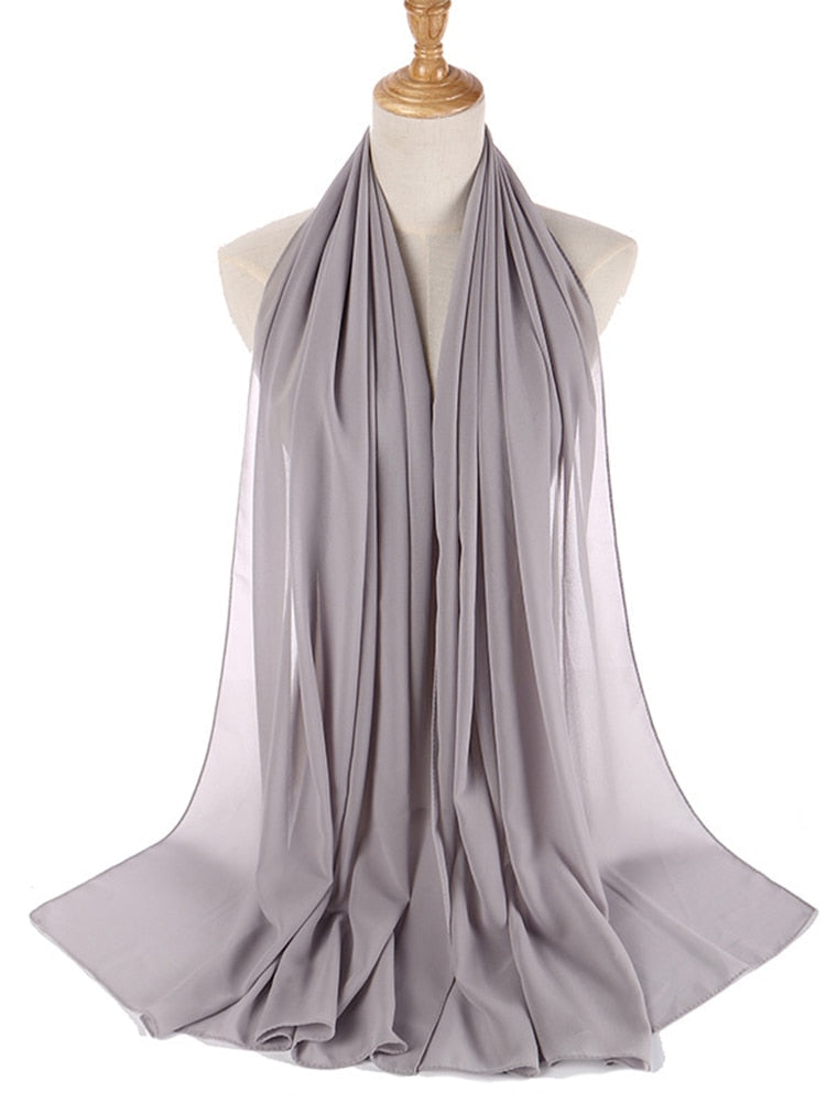 Lett chiffon hijab, perfekt for reise og ferie