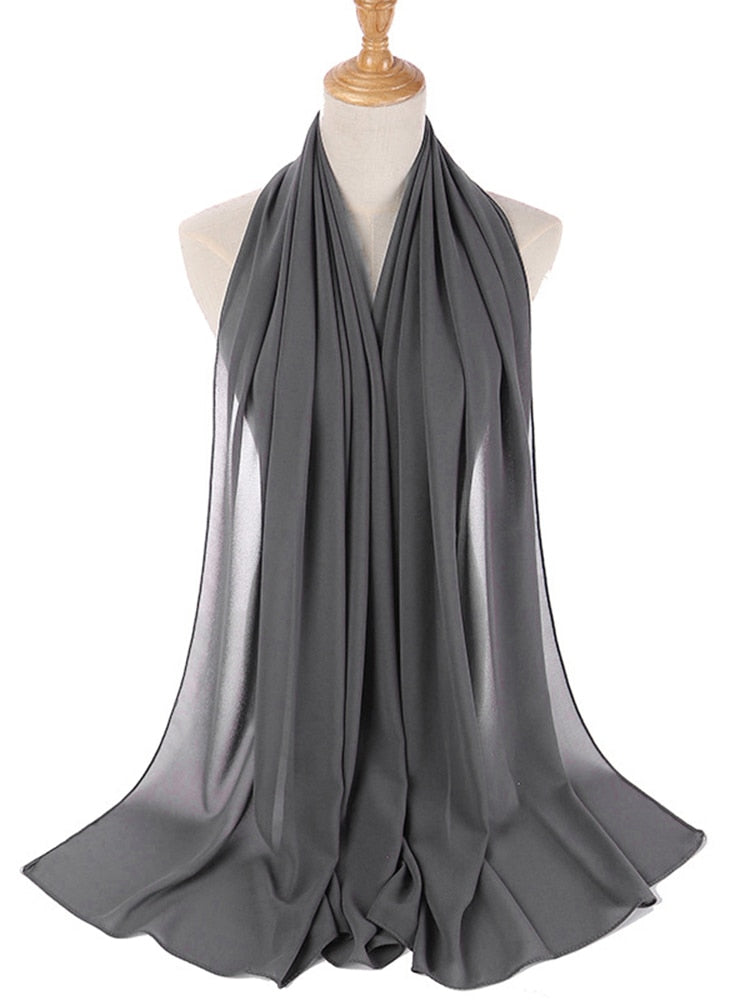 Elegant chiffon skjerf i sommerlige farger