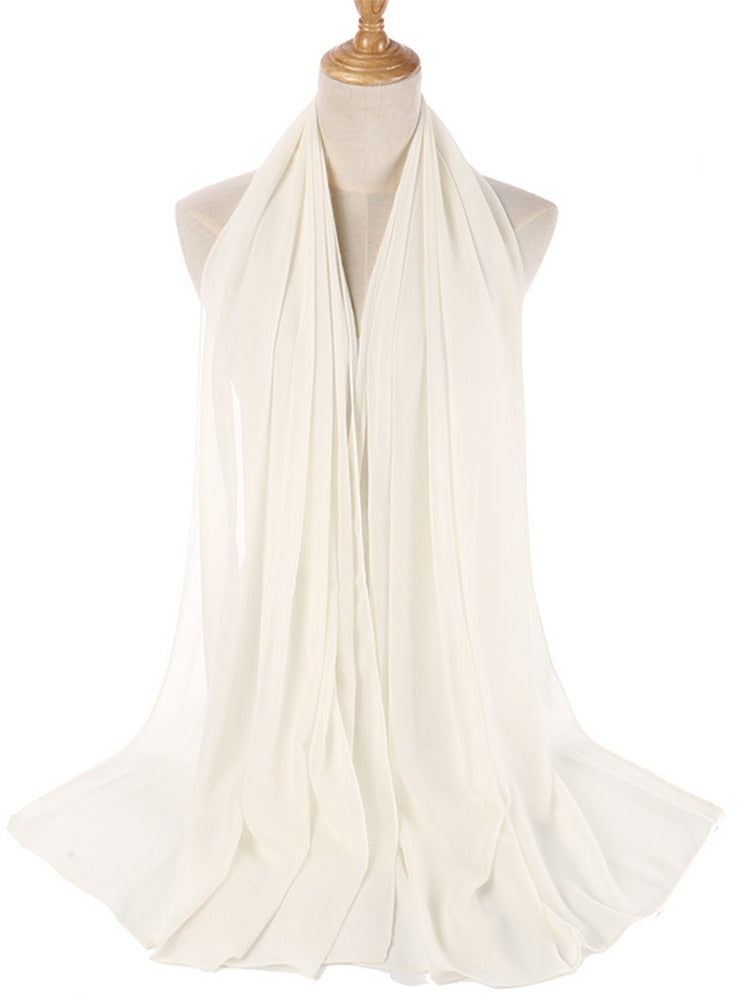 Stilig chiffon skjerf som kan bindes på mange måter