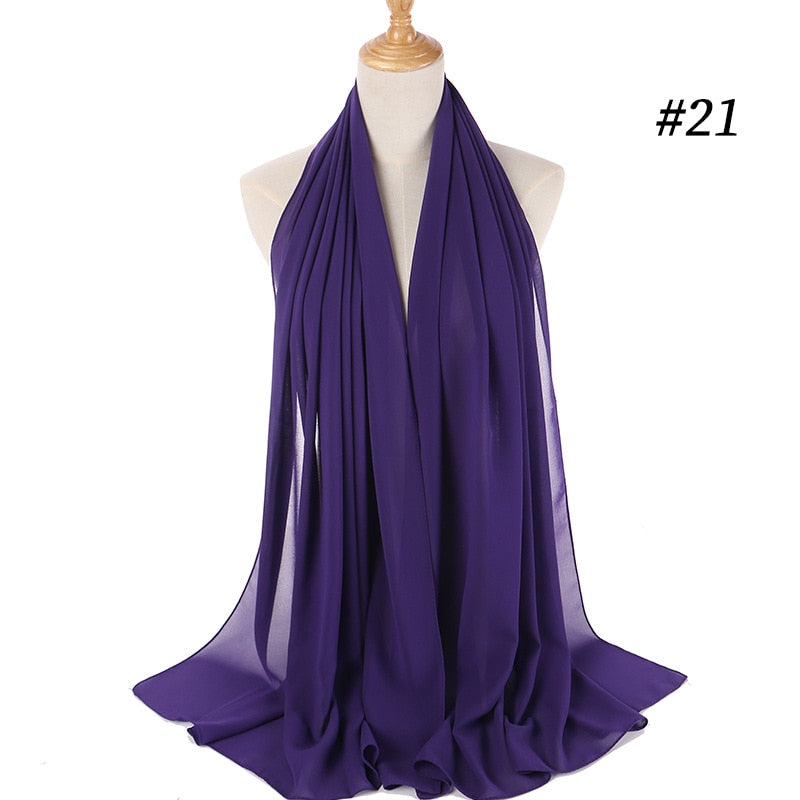 Elegant chiffon hijab, med en følelse av letthet