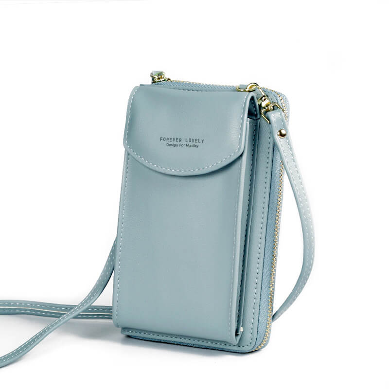 Elegant crossbody veske i mørkegrønt PU-skinn, sofistikert tilbehør for damer.