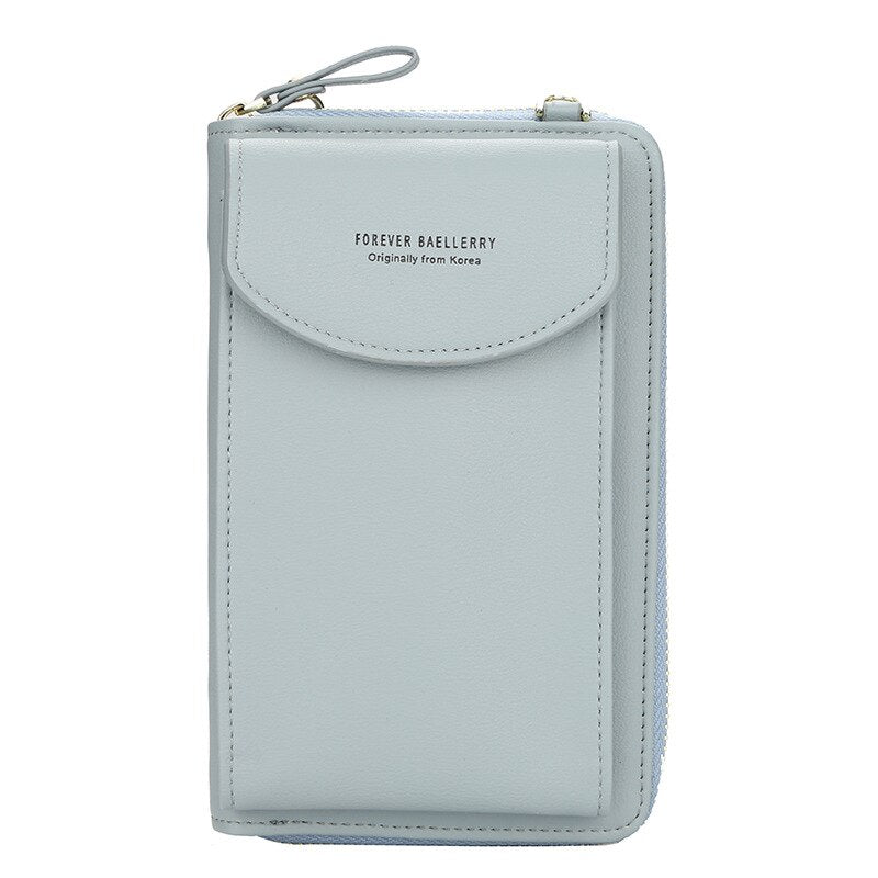 Elegant crossbody veske i skinn for kvinner, brun, med justerbar stropp, perfekt for hverdagsbruk.
