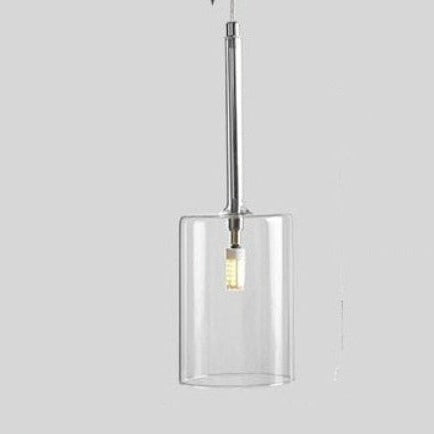 Elegant spisebordslampe i glass, moderne belysning for spisestue og kjøkken.