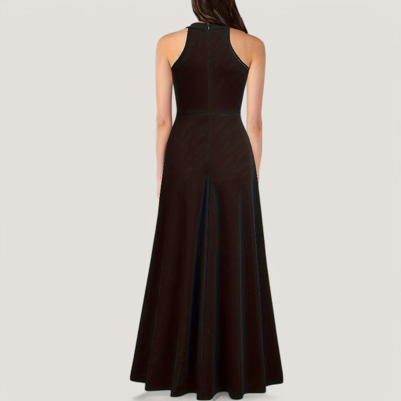 Lett og elegant halterneck maxikjole, en komfortabel sommerkjole for kvinner.