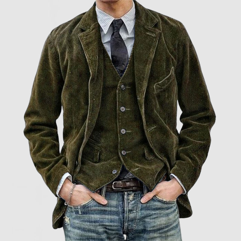 Komfortabel herre blazer & vest. Stilfullt business antrekk med perfekt passform for møter & arrangementer.