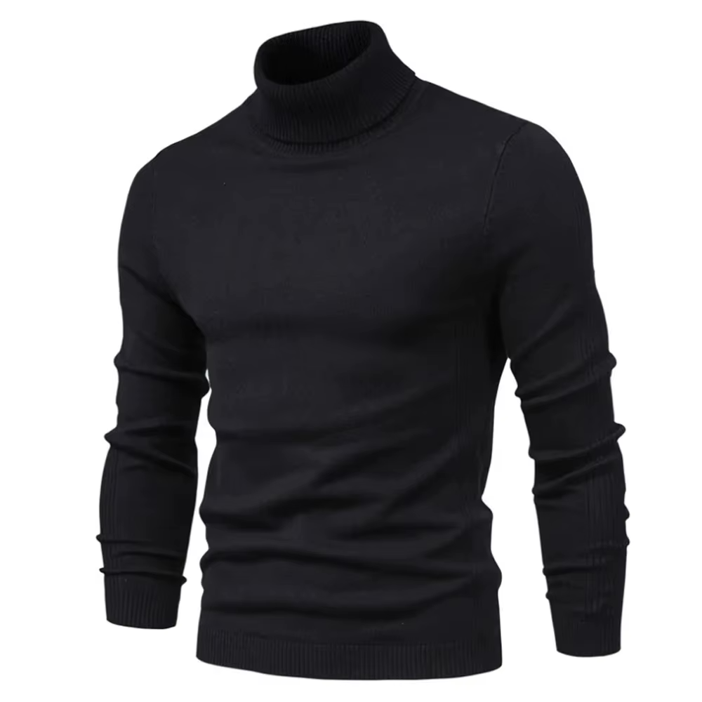 Herre turtleneck genser i grønn, klassisk design og komfortabel kasjmir, klar for høstens kulde.