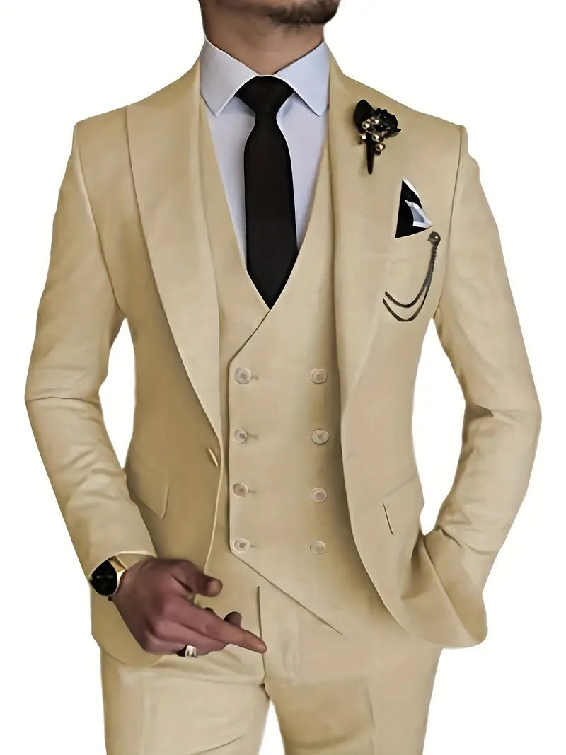 Tredelt herredress i tidløst design, gir et sofistikert og elegant uttrykk for enhver mann.