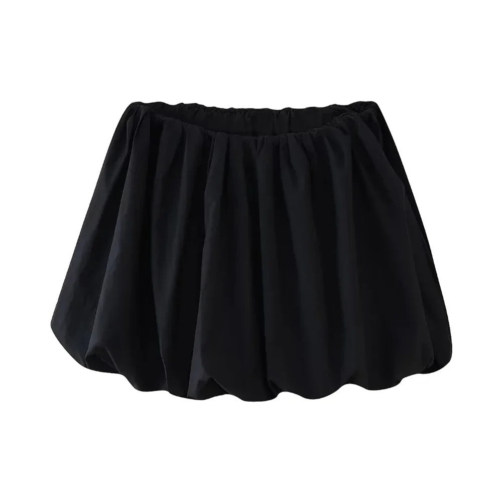 Elegant lekent ballongminiskjørt for kvinner, perfekt for fest og hverdagsbruk.