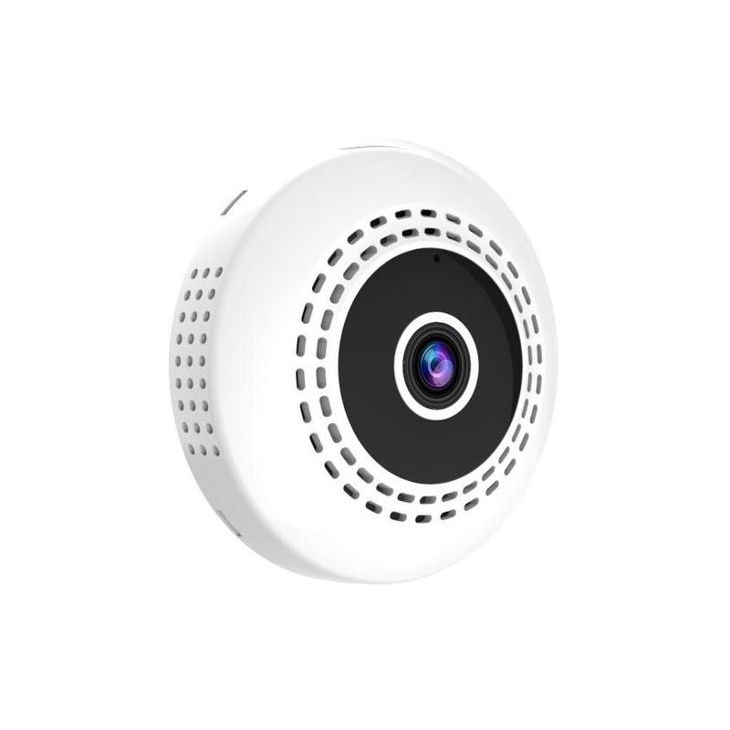 "Elegant mini WIFI-kamera med vidvinkel, nattvisjon og magnetisk base, kompakt design for sikkerhet i hjemmet."