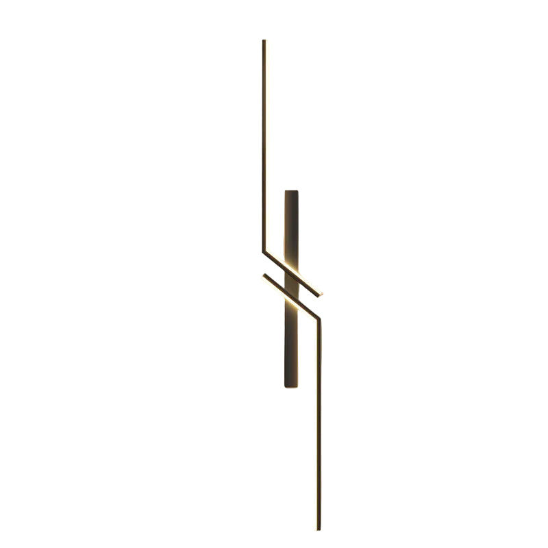 Elegant, moderne LED vegglampe i svart for stue eller kontor. Minimalistisk design med justerbart lys.