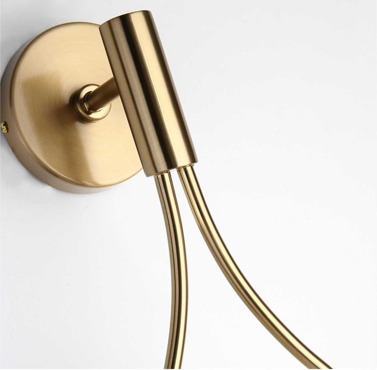"Elegant, moderne nordisk vegglampe i svart eller gullfinish, stilfullt design som passer både moderne og tradisjonelt interi