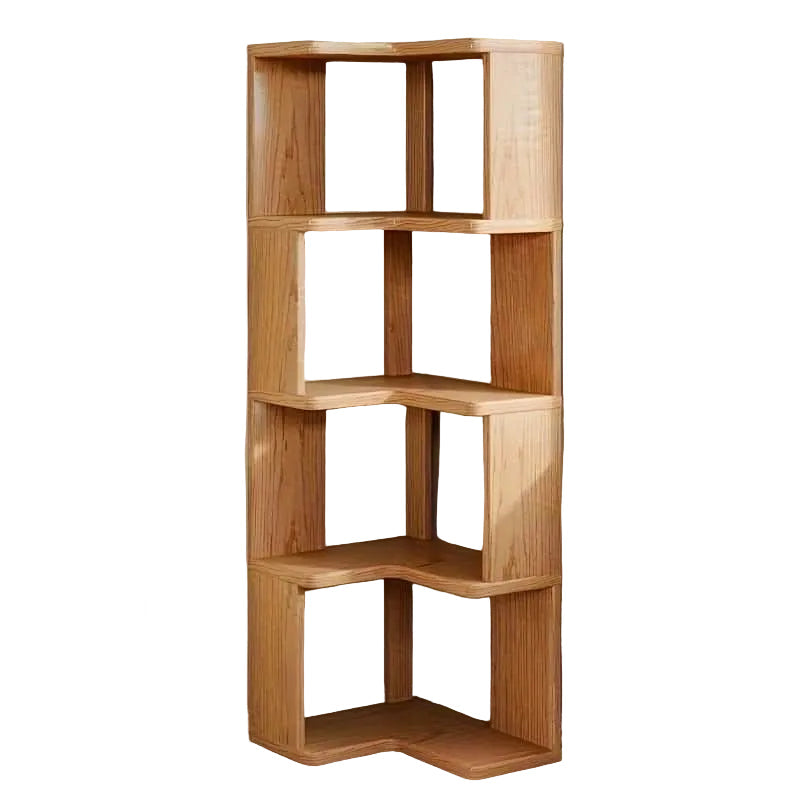 Elegant og moderne hjørneskap i stue, perfekt for plassbesparende oppbevaring og hjemmeinnredning.