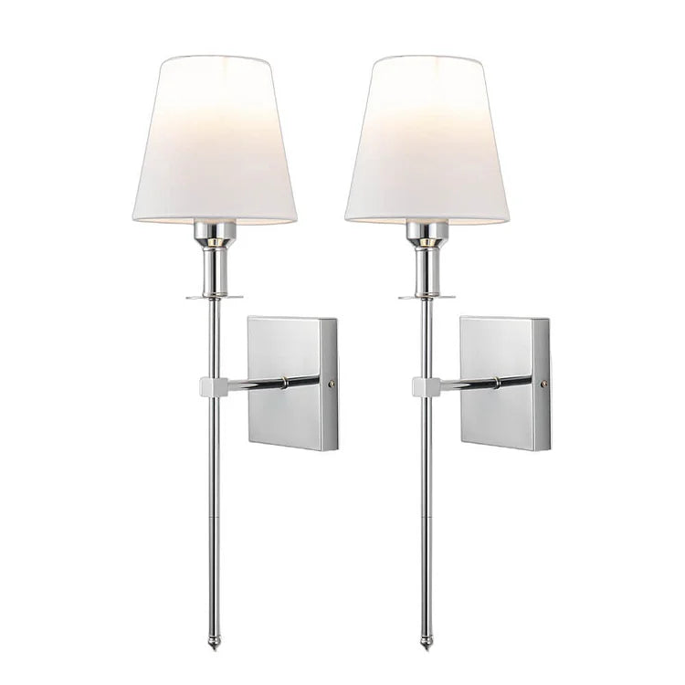 "Elegant oppladbar trådløs vegglampe med LED i gull, svart eller sølv, 2-pakk som gir fleksibel moderne belysning."