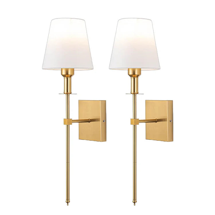 "Elegant oppladbar trådløs vegglampe med LED i gull, svart eller sølv, 2-pakk som gir fleksibel moderne belysning."