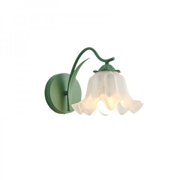 "Elegant retro vegglampe med blomsterdesign i rosa, gul og grønn. Fransk stil gir mykt lys og kunstnerisk touch til hjemmet."