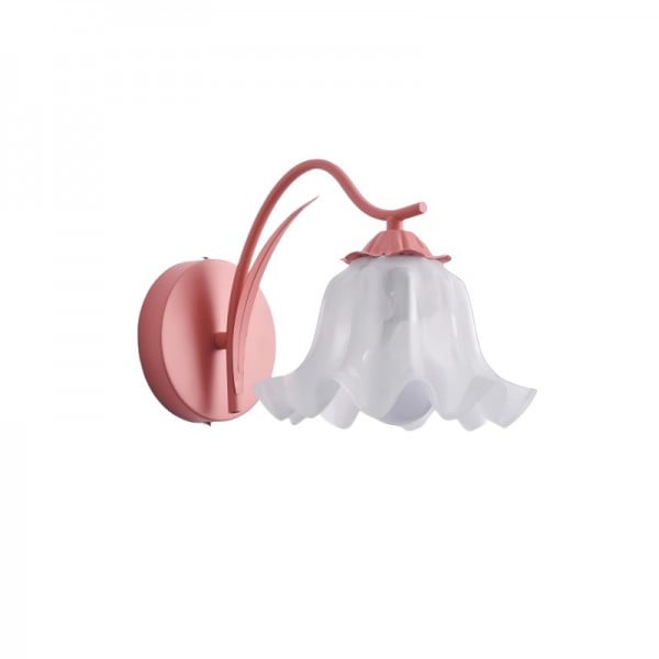 "Elegant retro vegglampe med blomsterdesign i rosa, gul og grønn. Fransk stil gir mykt lys og kunstnerisk touch til hjemmet."