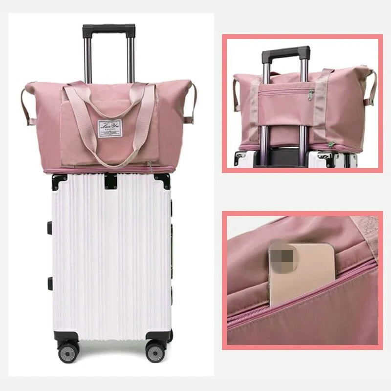 Slitesterk sort reiseveske, også en funksjonell sportsbag og dagligbag, laget for langvarig bruk.