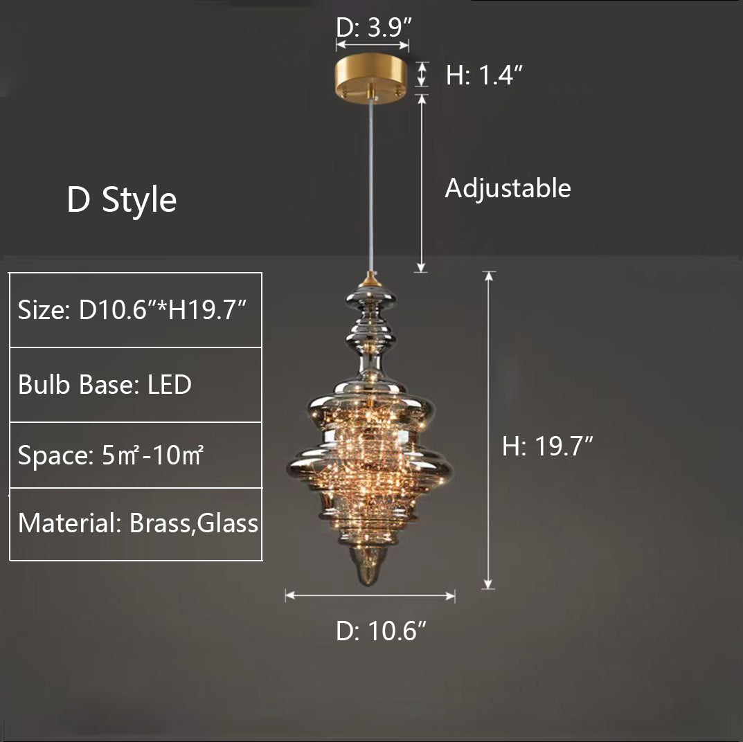 "Elegante moderne pendellampe i grått glass med stjernehimmel-effekt, justerbar høyde, perfekt for alle rom."
