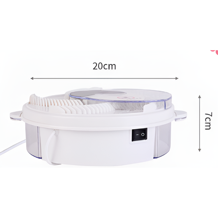 "Elektrisk fluefanger, kjemikaliefri og stille, med roterende system, hvit plast, USB-drevet for innendørs bruk."