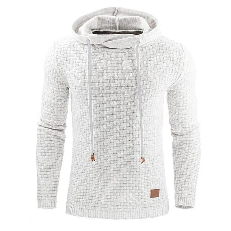 Avslappet og komfortabel herrehettegenser med lange ermer. Ensfarget design for menns casual stil.