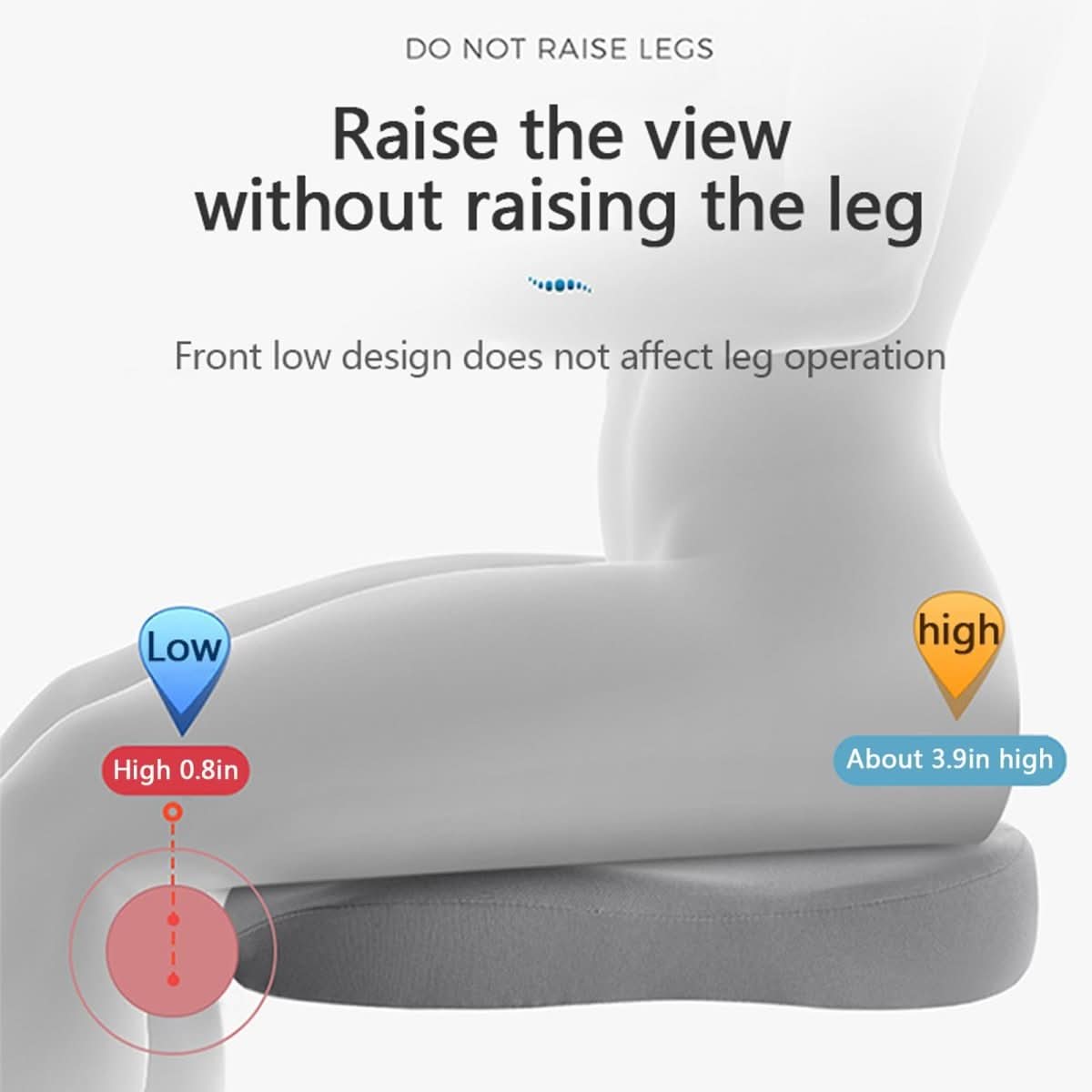 Ergonomisk bilpute som forbedrer sittestilling og reduserer trykk på rygg og hofter.