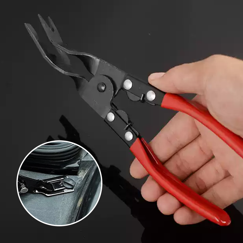 "Ergonomisk nagletang i plast for enkel fjerning av klips, med sklisikkert håndtak i sort og blått, perfekt for reparasjoner"