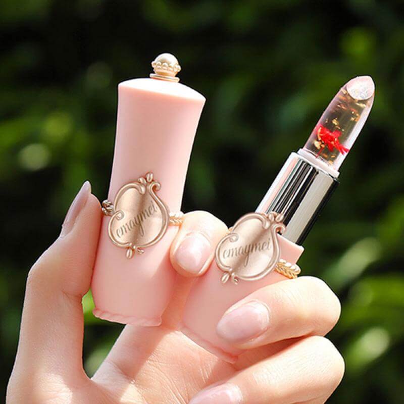 Naturlig fargeendrende leppepomade med blomsterdesign, fuktighetsgivende skjønnhet