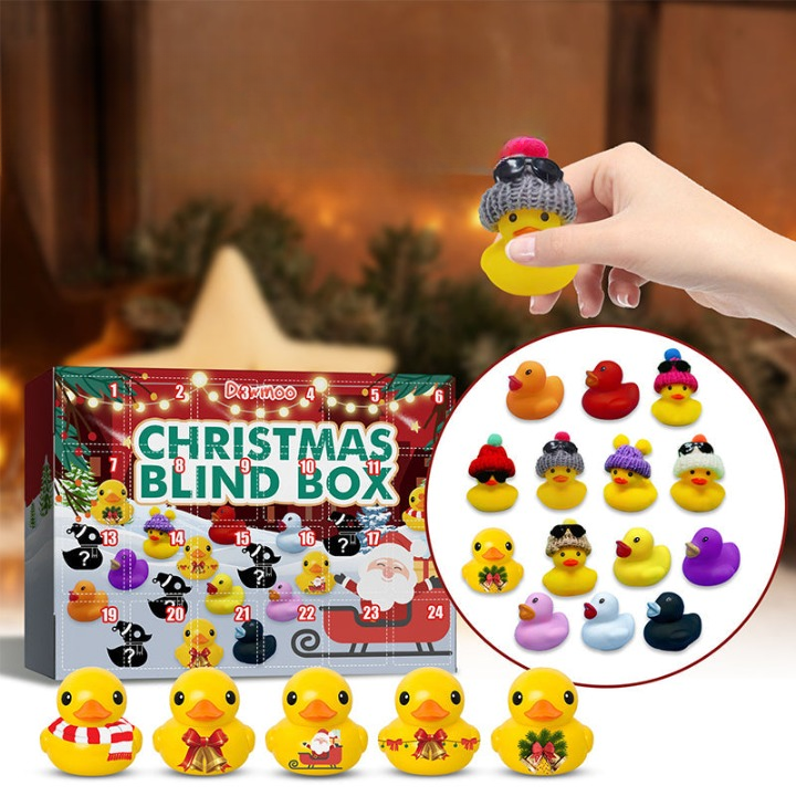 Advent calendar for children - 24 gummy ducks with Christmas theme