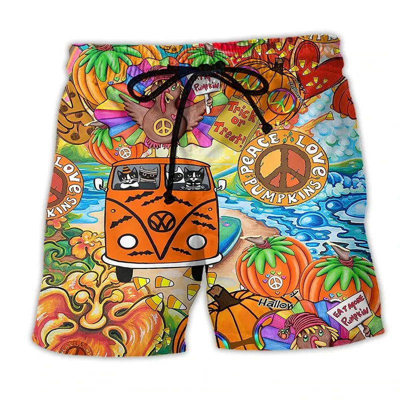 Allsidig menns graffiti badebukse, egnet som shorts eller badetøy på varme sommerdager.