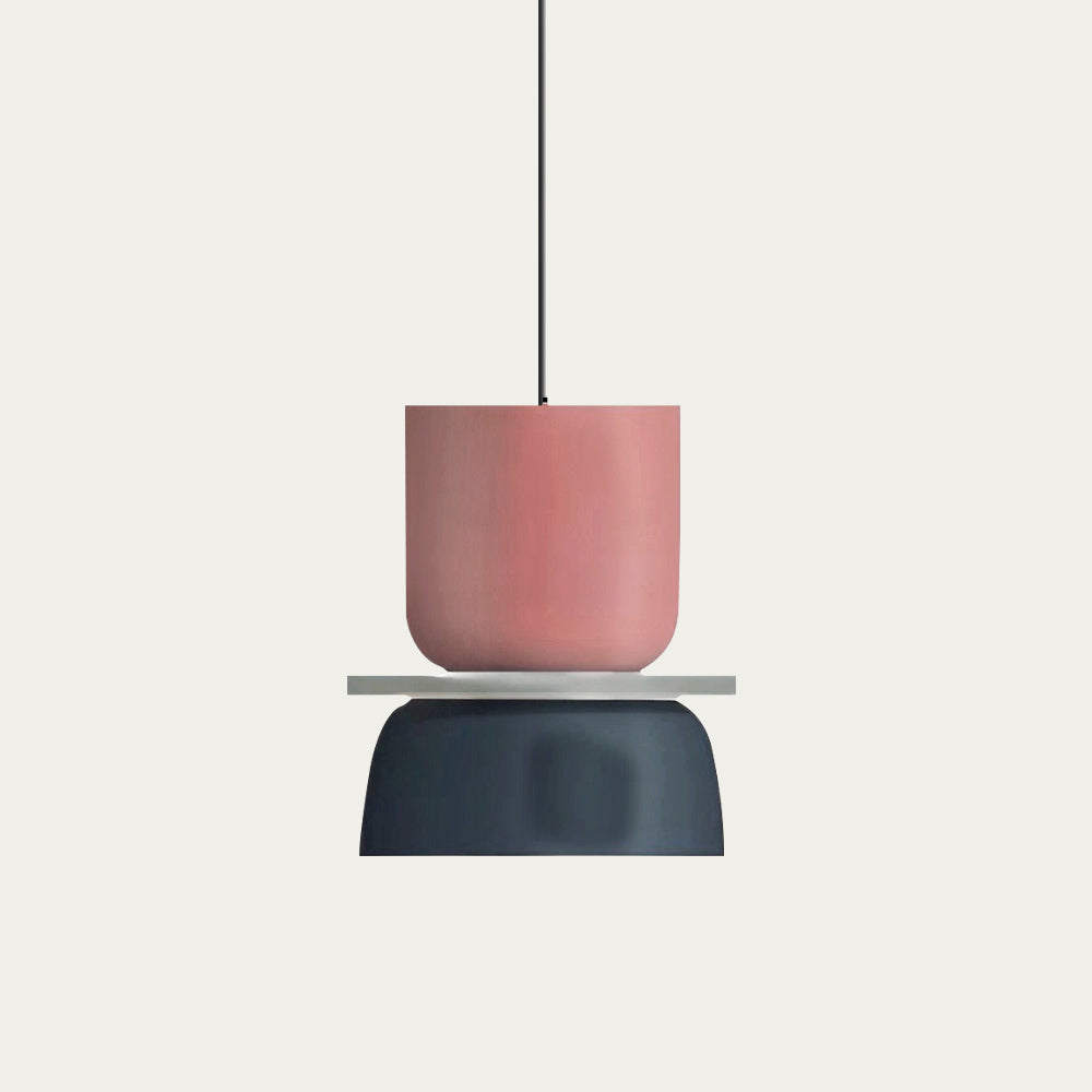 "Fargerik pendellampe med makronfarger og moderne nordisk design, interiørbelysning, perfekt for små til mellomstore rom."