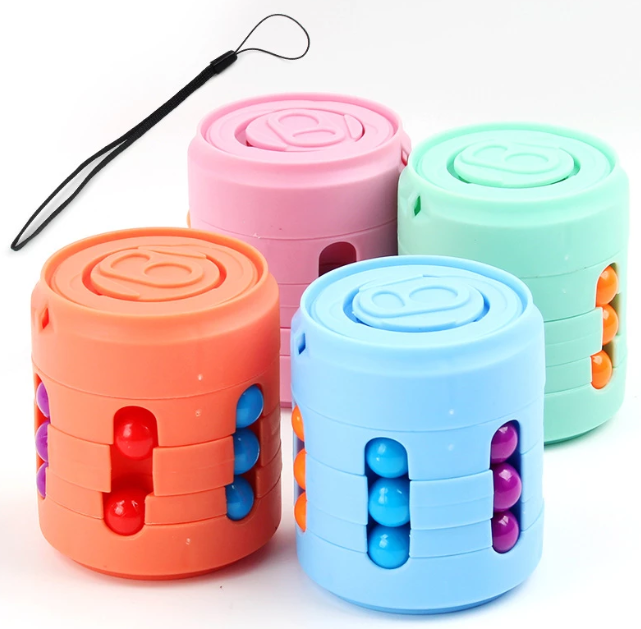 Bønneboks i fargerik design, stresslindrende leketøy egnet for barn og fokus