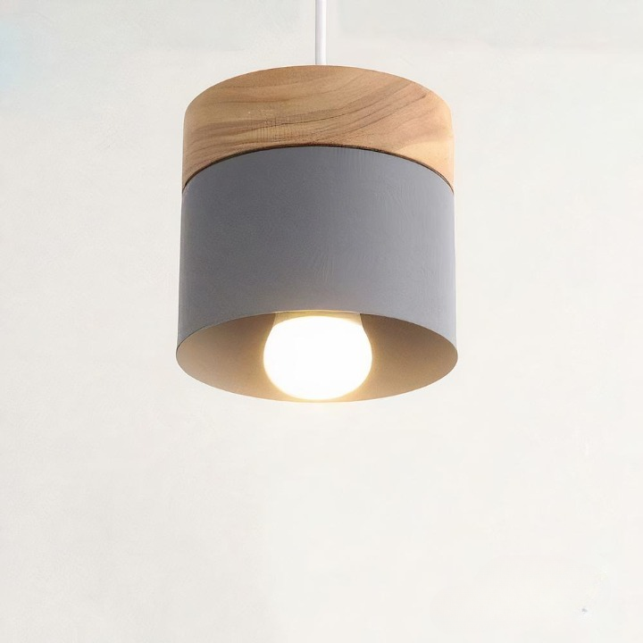 Wood Pendulum Lamps – Colorful Wood and Metal Design