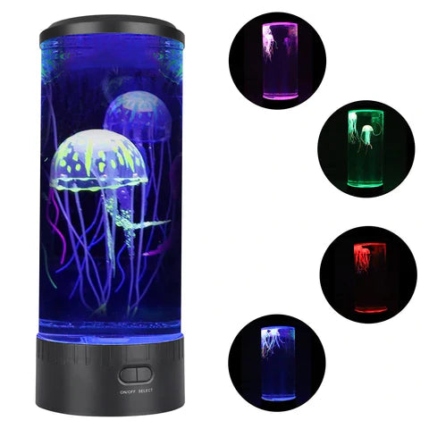 Nattlys med svømmende maneter, beroligende effekt for soverom og stressreduksjon