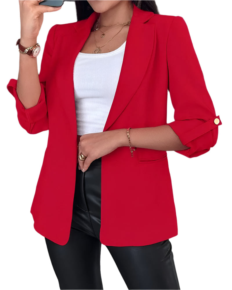 Klassisk figurnær cardiganblazer til dame. Langermet, elegant design som passer til mange anledninger og mote.