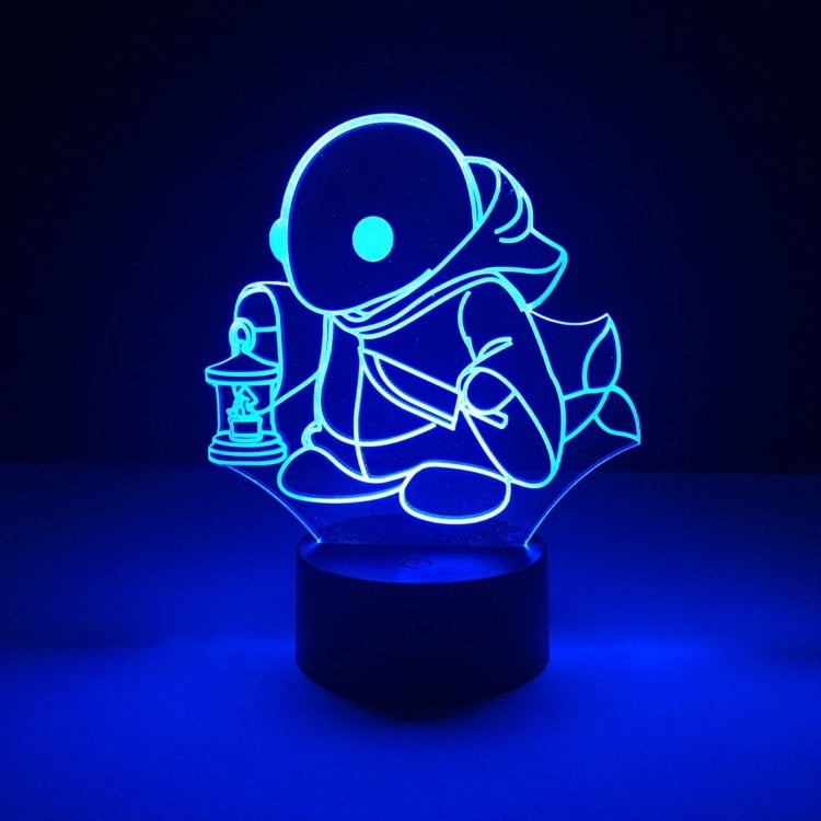 En detaljert 3D Final Fantasy lampe som skaper en optisk illusjon, perfekt som nattlys eller gave.