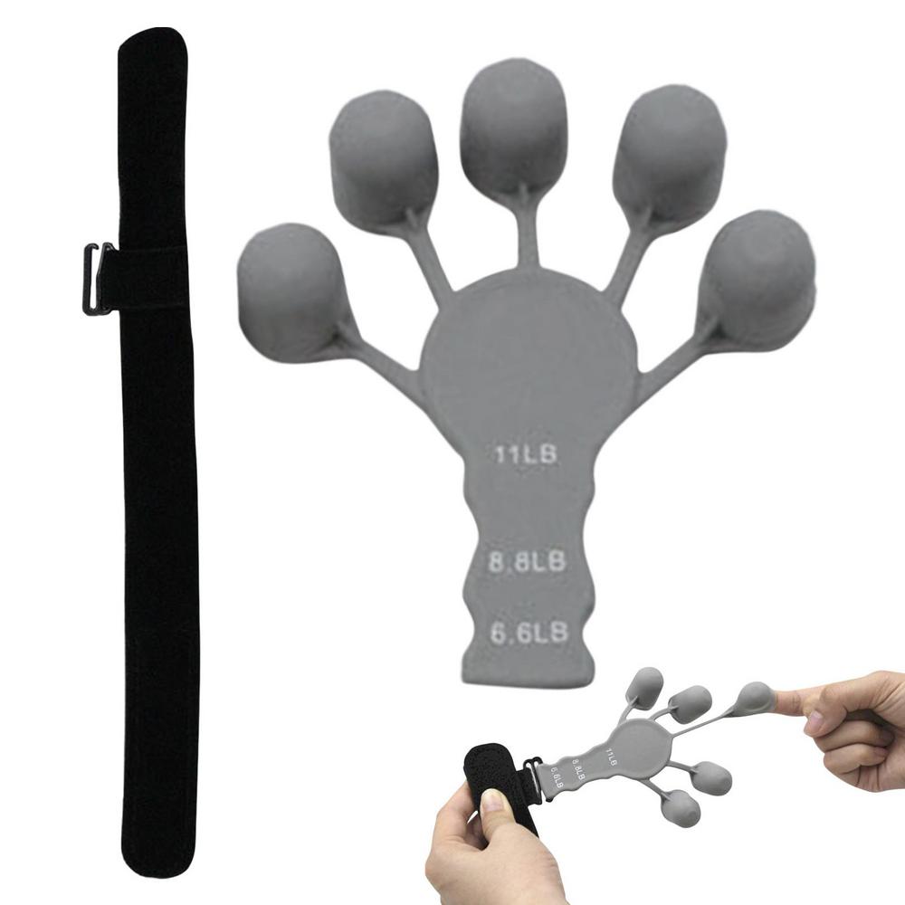 Bilde av en fingergriper som viser dens design for effektiv styrketrening av hånd og underarm