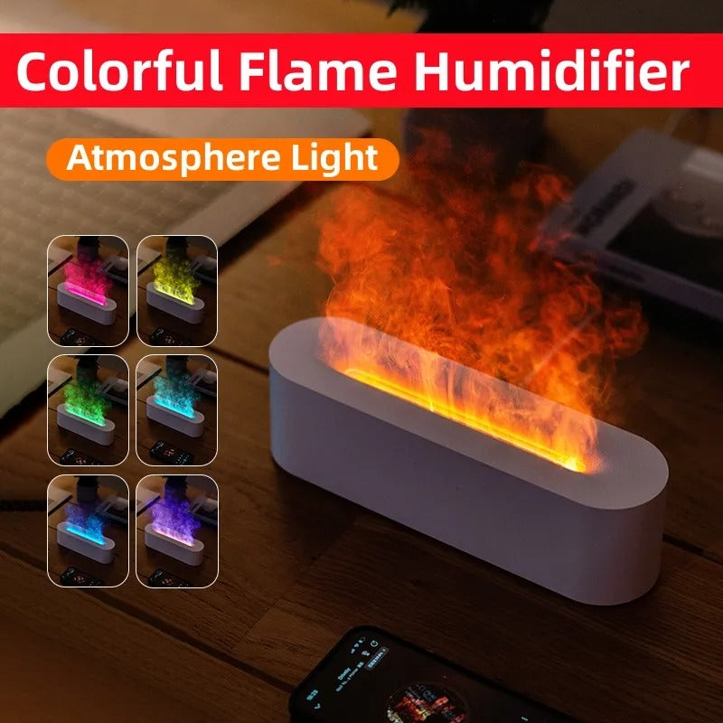 Elegant flamme luftfukter og aromadiffusor med unik lysflamme. Ideell gave for et koselig og avslappende hjem.