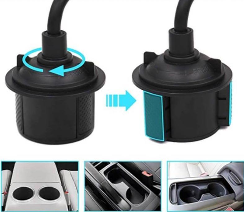 Multipurpose bil gadget: fleksibel koppholder og mobilholder i ett for optimal bilkomfort.