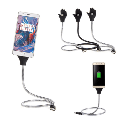 Perfekt ladekabel og stativ for håndfri FaceTime og filmtitting hjemme.