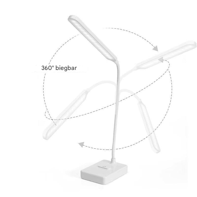 Justerbar LED-leselampe med flere lysstyrker og fargetoner. Optimal belysning for øyekomfort.