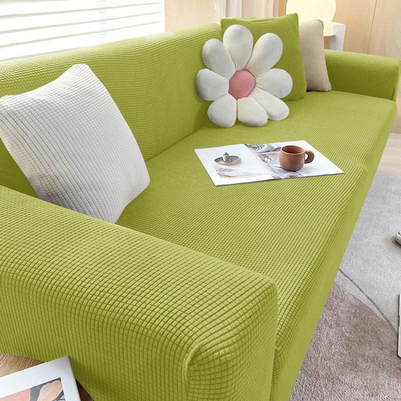 Elegant sofatrekk for hjemmedekor; gir sofaen et fresht og rent utseende.