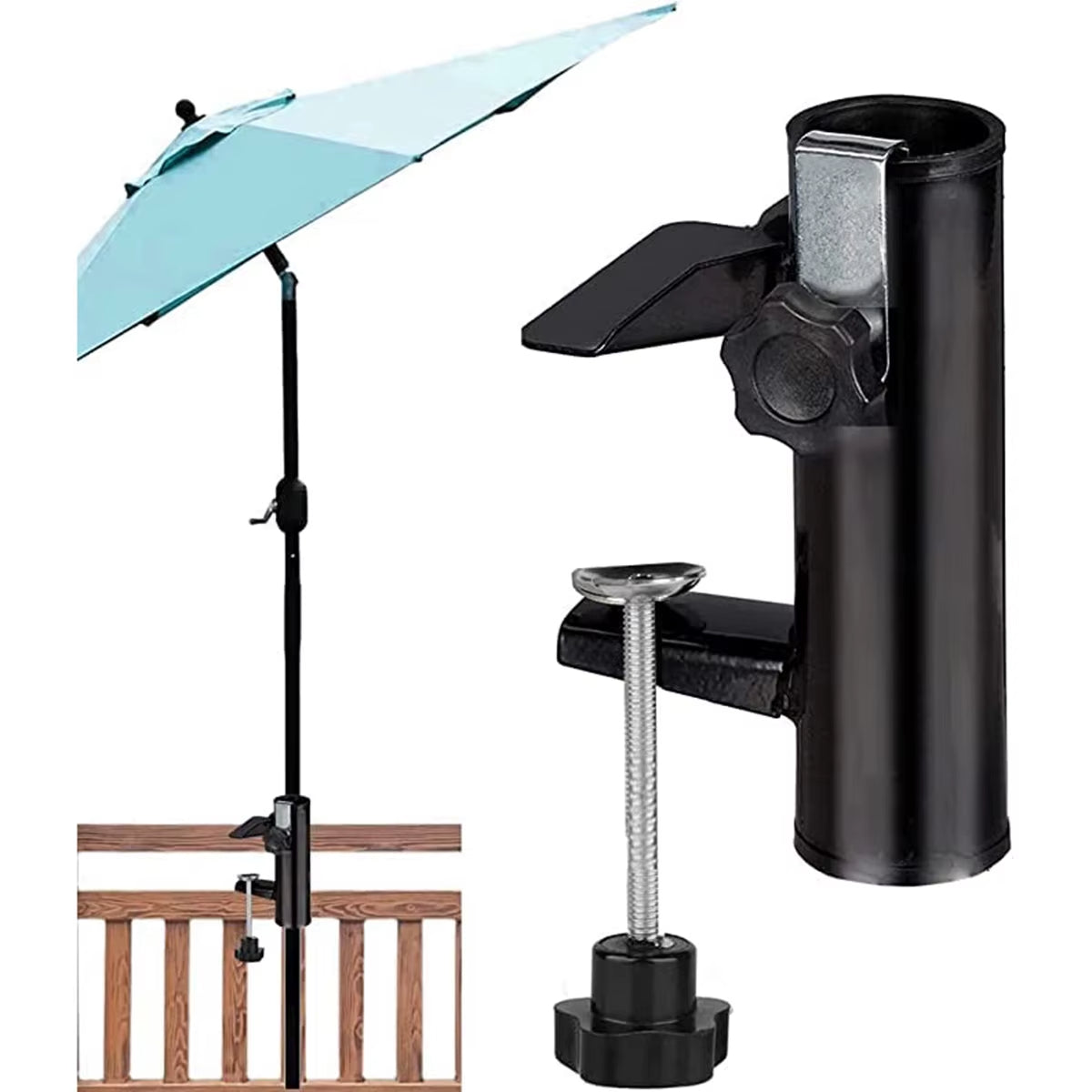 Robust parasollholder for balkong, terrasse, og hage. Essensielt uteutstyr og parasolltilbehør.