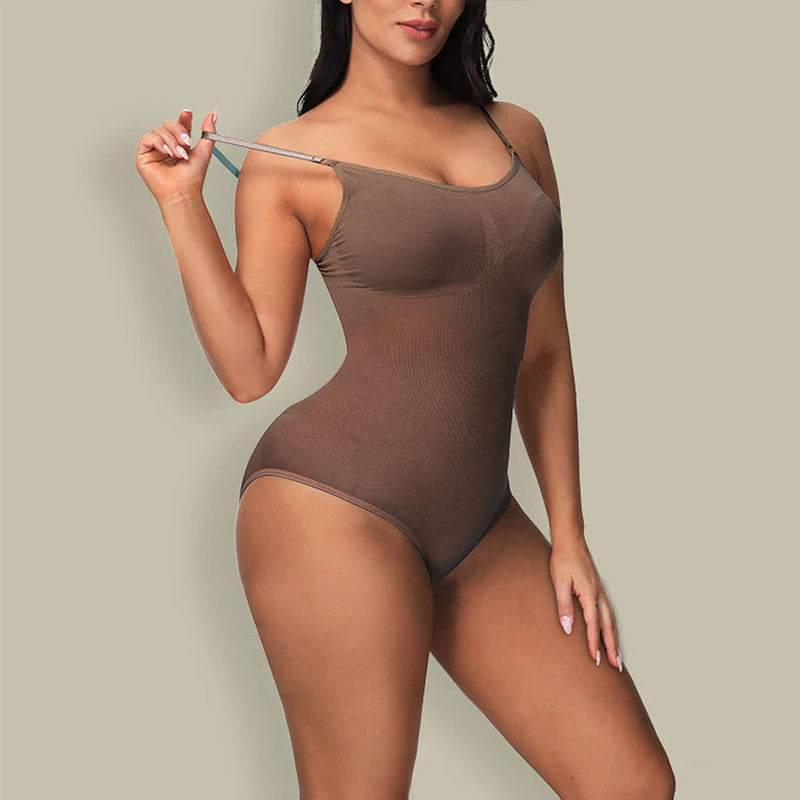 Formende slankende bodysuit for kvinner, sømløs med ryggløs design, løfter og fremhever naturlige kurver. Perfekt komfort.