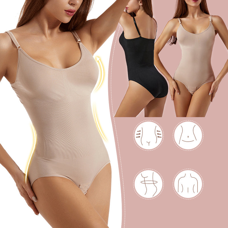 Formende slankende bodysuit for kvinner, sømløs med ryggløs design, løfter og fremhever naturlige kurver. Perfekt komfort.