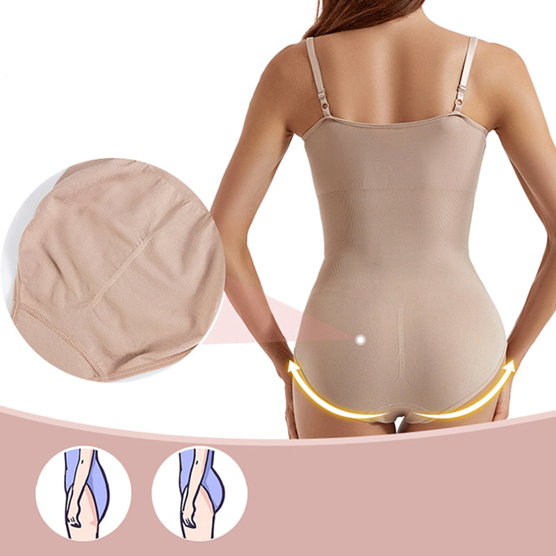 Formende slankende bodysuit for kvinner, sømløs med ryggløs design, løfter og fremhever naturlige kurver. Perfekt komfort.