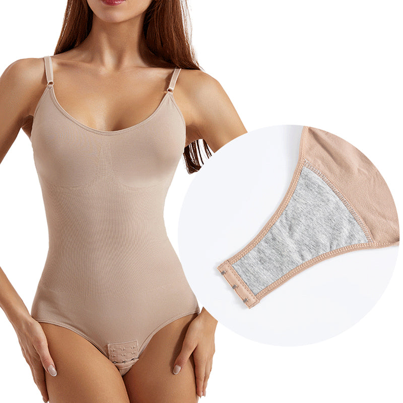 Formende slankende bodysuit for kvinner, sømløs med ryggløs design, løfter og fremhever naturlige kurver. Perfekt komfort.