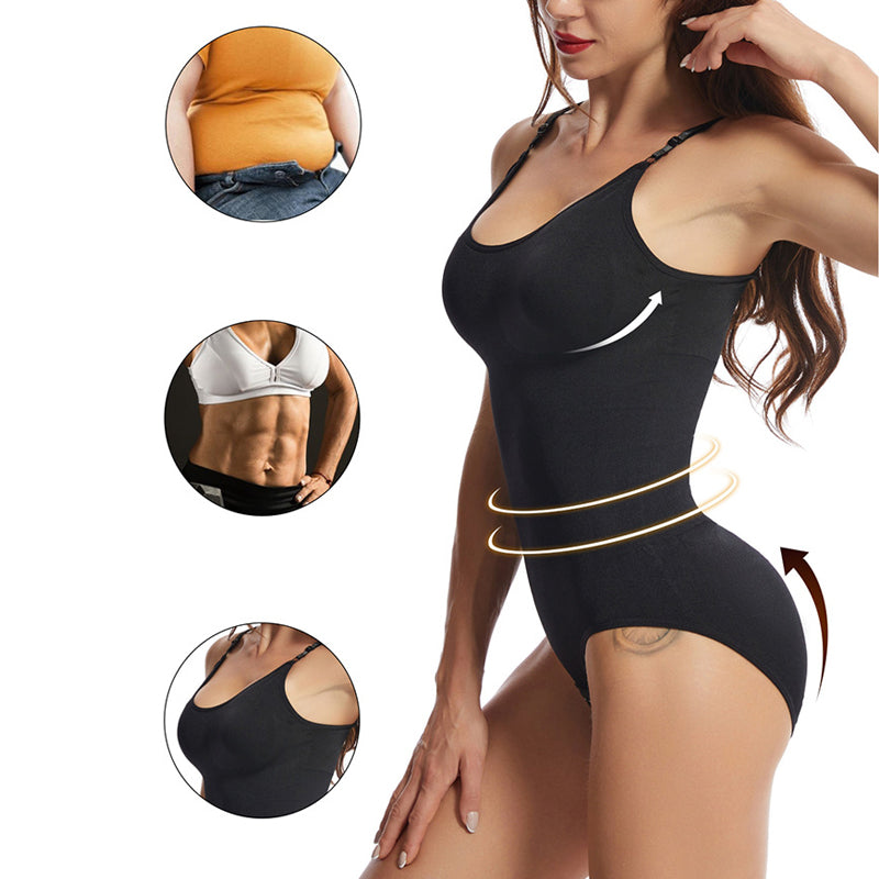 Formende slankende bodysuit for kvinner, sømløs med ryggløs design, løfter og fremhever naturlige kurver. Perfekt komfort.