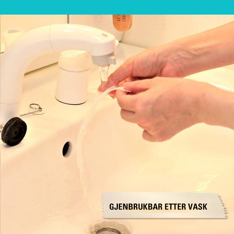 "Gjennomsiktig, gjenbrukbar nano dobbeltsidig tape festet til diverse overflater. Perfekt for fleksibel hjemmebruk."